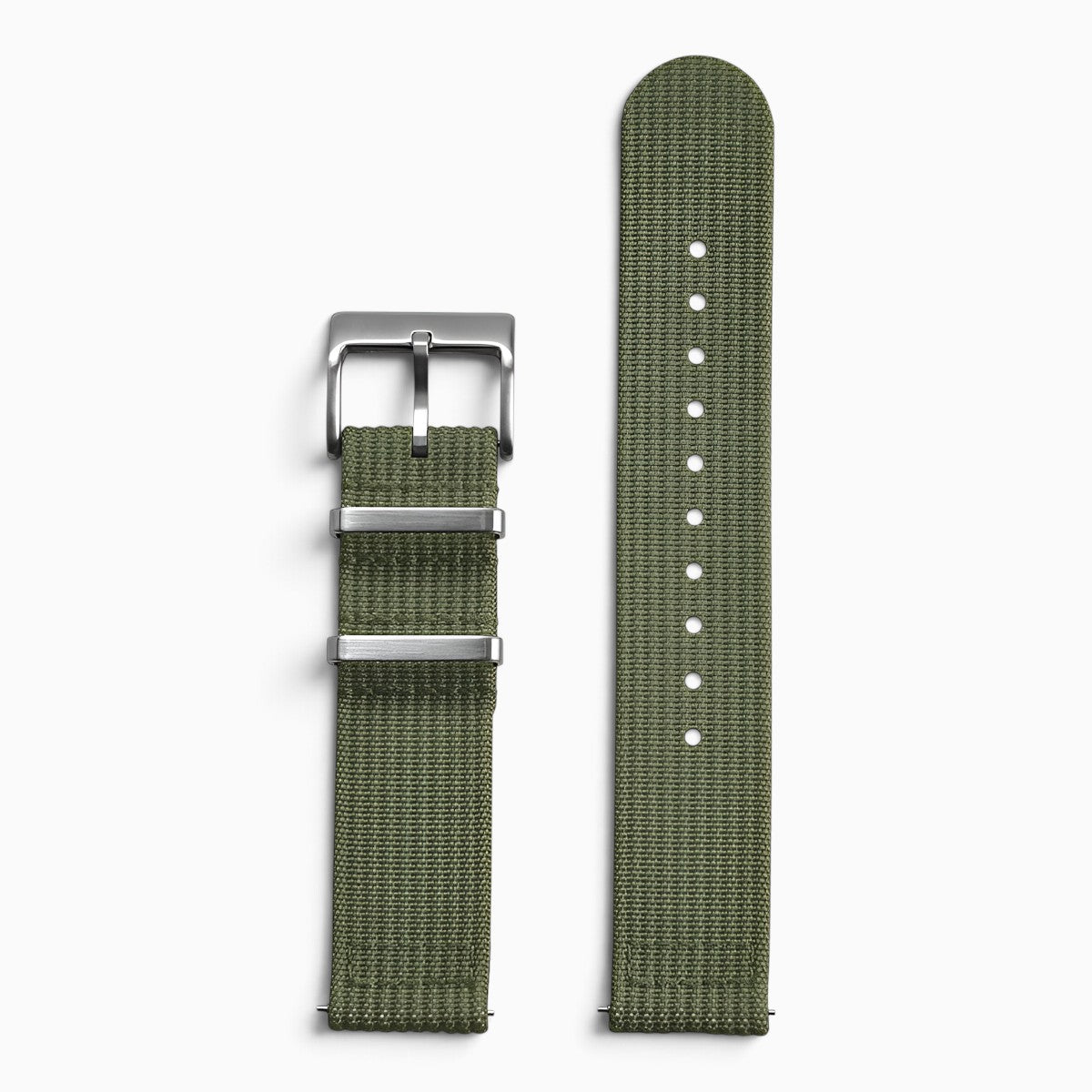 Bracelet montre nylon 2 pièces kaki
