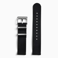 Bracelet montre nylon 2 pièces noir