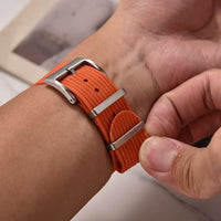 Bracelet montre nylon 2 pièces orange
