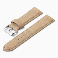 bracelet montre nylon effet denim beige