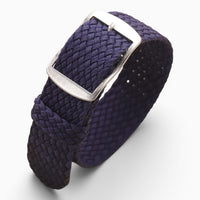 bracelet montre nylon tressé perlon bleu marine