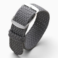 bracelet montre nylon tressé perlon gris