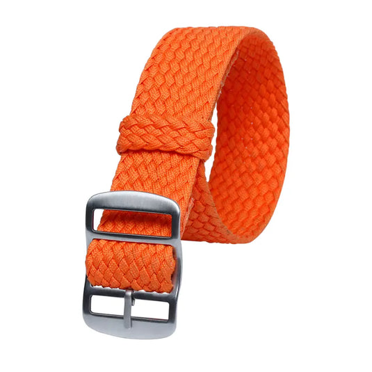 bracelet montre perlon nylon tressé orange