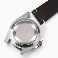 Bracelet montre rétro en cuir ciré à dégagement rapide
