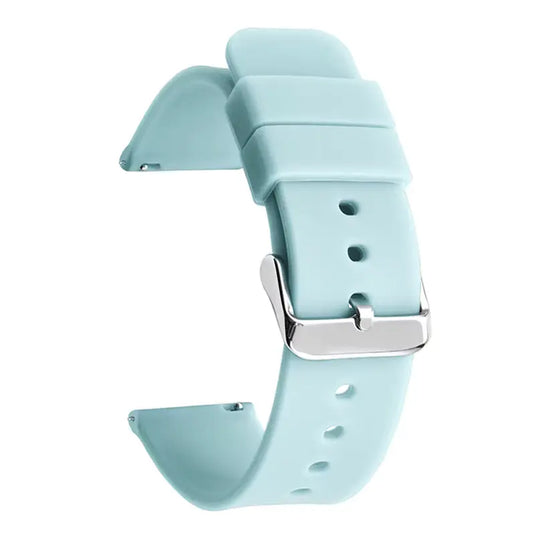 bracelet montre silicone bleu pastel