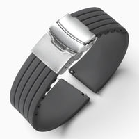 Bracelet montre silicone gris boucle déployante