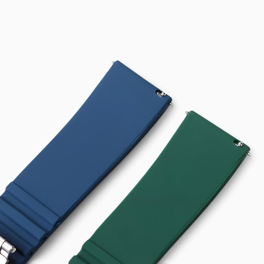 Bracelet montre silicone boucle déployante avec pompes rapides