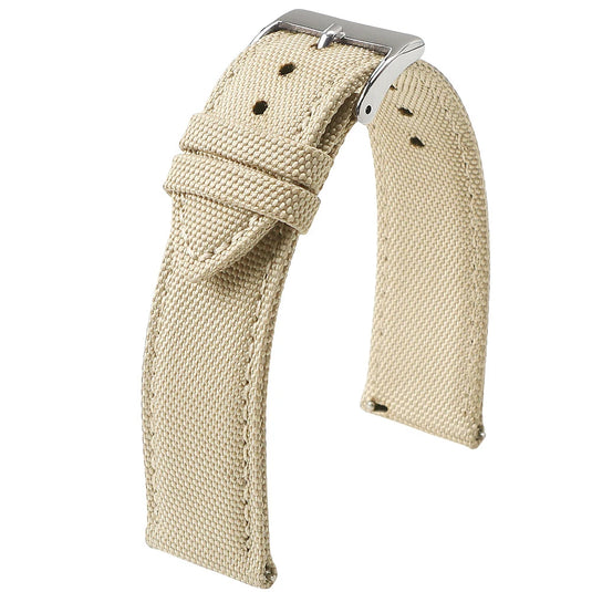 bracelet montre toile de voile beige