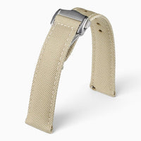 bracelet montre toile de voile beige boucle deployante