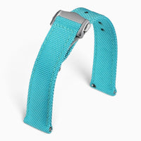 bracelet montre toile de voile bleu ciel boucle deployante