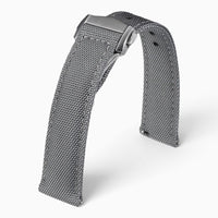 bracelet montre toile de voile gris boucle deployante