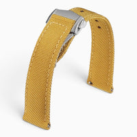 bracelet montre toile de voile jaune boucle deployante