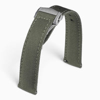 bracelet montre toile de voile kaki boucle deployante