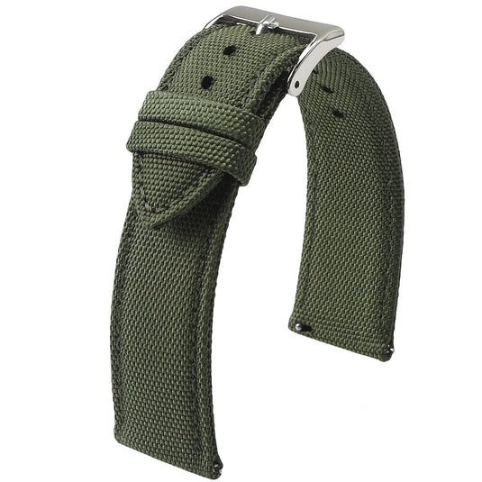bracelet montre toile de voile kaki