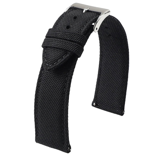 bracelet montre toile de voile noir