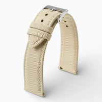 Bracelet montre toile de voile beige
