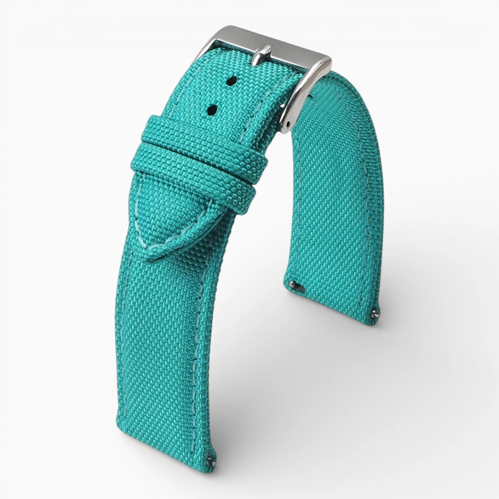 Bracelet montre toile de voile bleu ciel