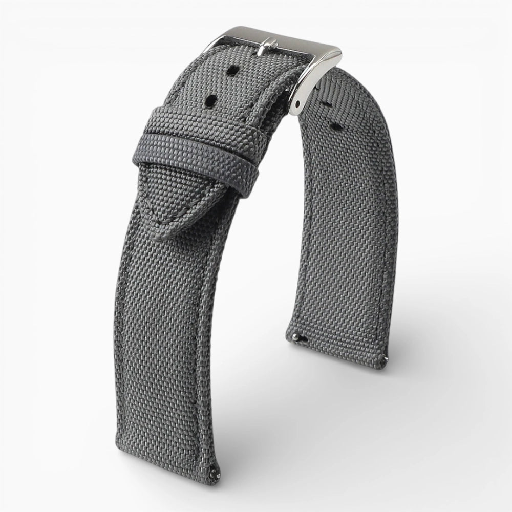 Bracelet montre toile de voile gris