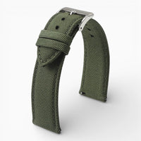 Bracelet montre toile de voile kaki