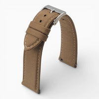 Bracelet montre toile de voile marron