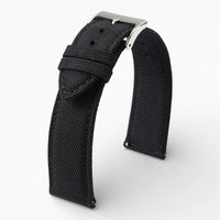 Bracelet montre toile de voile noir