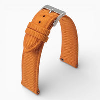 Bracelet montre toile de voile orange