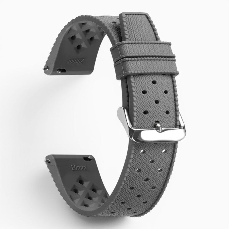 bracelet montre tropic caoutchouc fkm gris