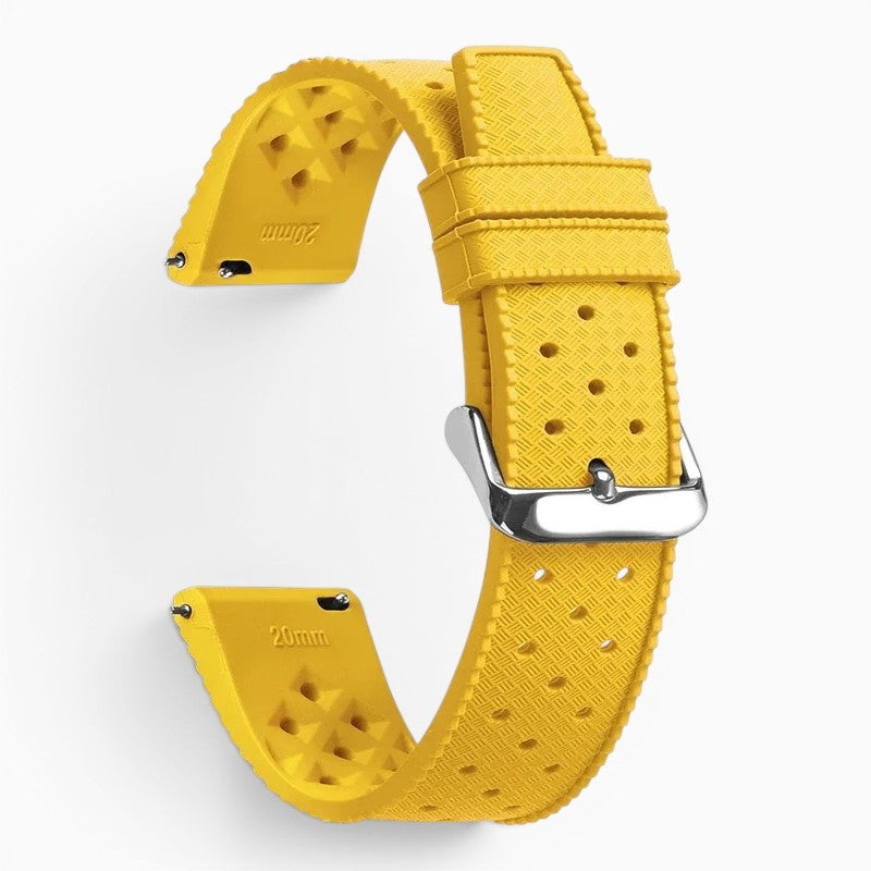 bracelet montre tropic caoutchouc fkm jaune