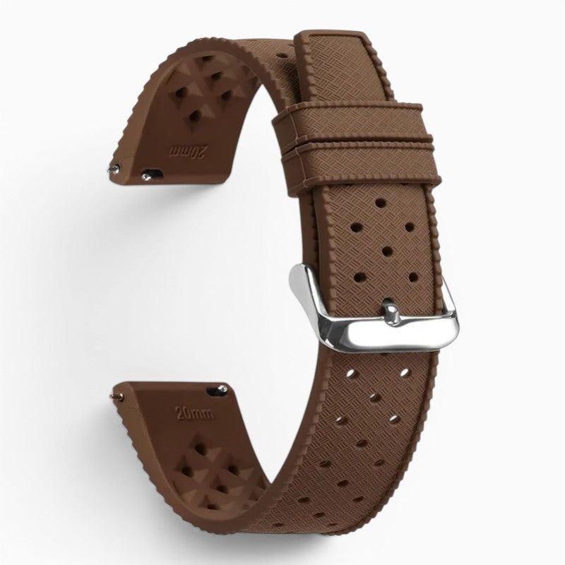 bracelet montre tropic caoutchouc fkm marron