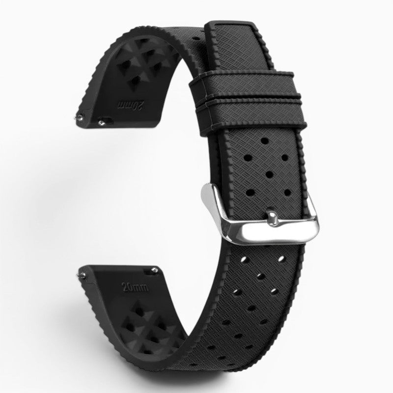 bracelet montre tropic caoutchouc fkm noir