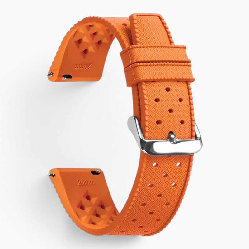 bracelet montre tropic caoutchouc fkm orange