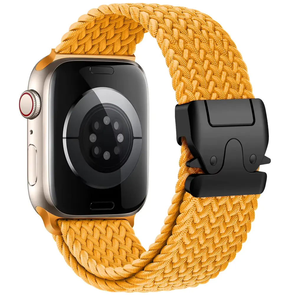 bracelet tressé apple watch orange