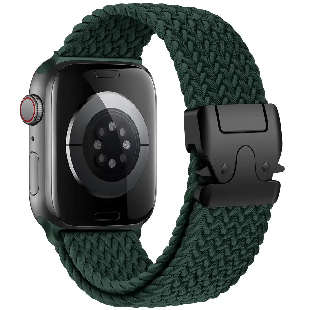 bracelet tressé apple watch vert