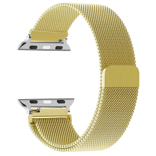 bracelet milanais apple watch magnétique or