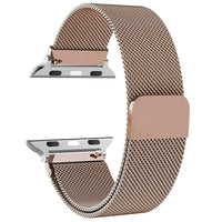 bracelet milanais apple watch magnétique or rose