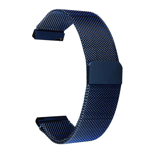 bracelet montre maille milanaise magnétique bleu nuit