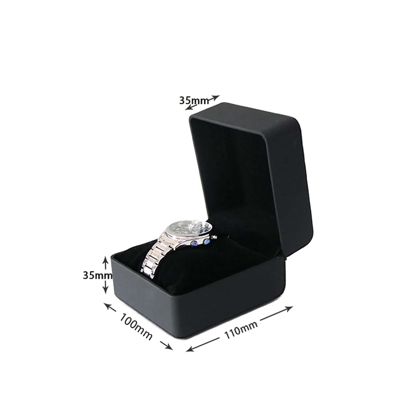 écrin montre cuir noir dimensions