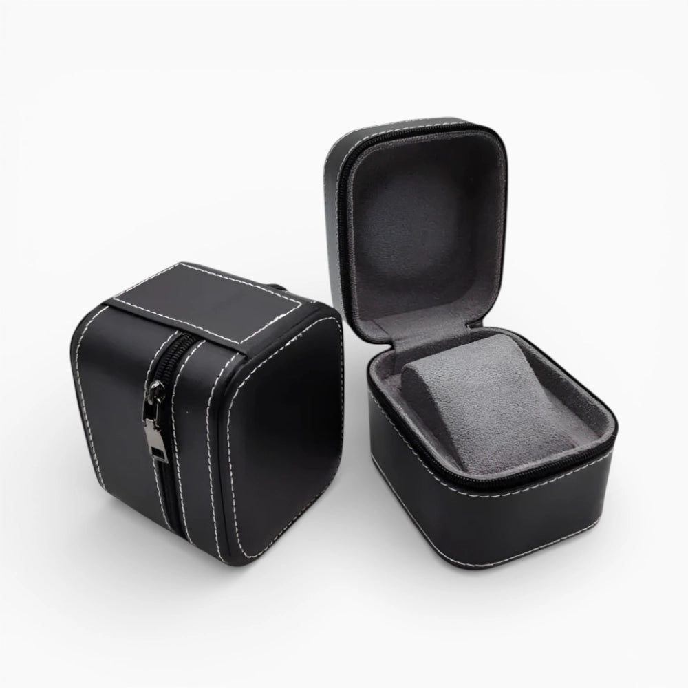 Écrin Montre Cuir avec Fermeture Éclair