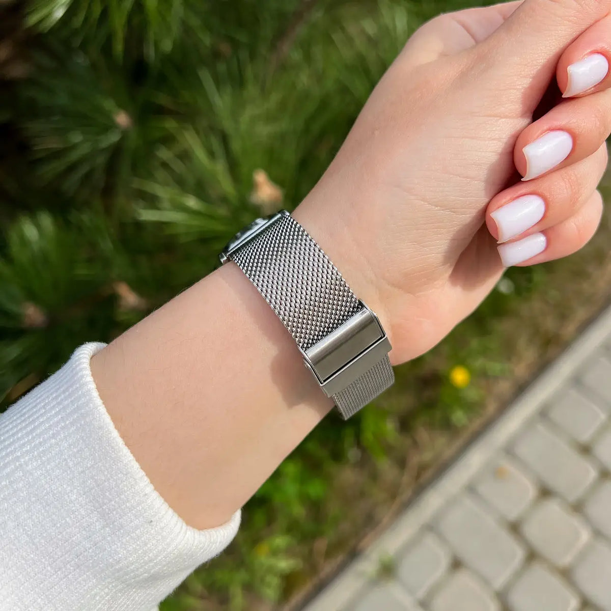 montre femme maille milanaise Argent 5