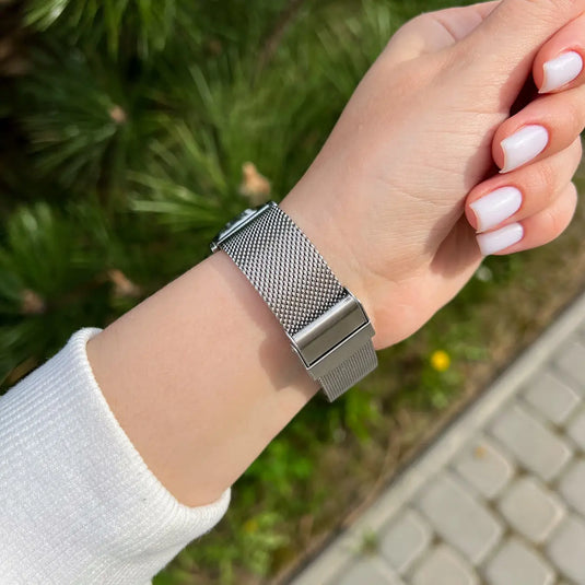 montre femme maille milanaise argent 5