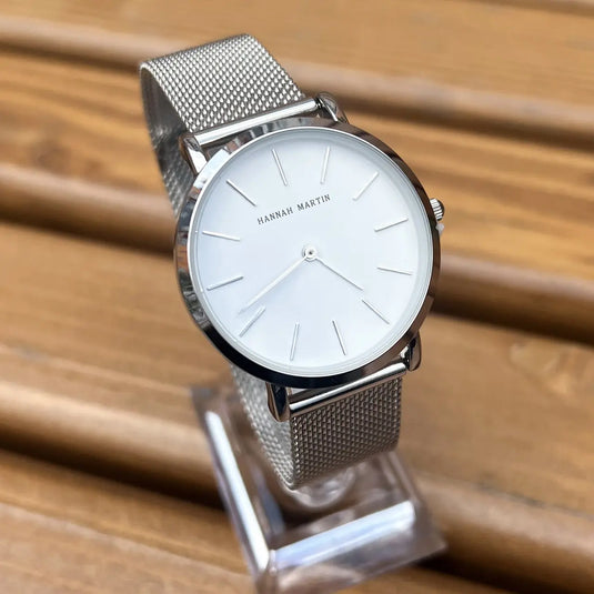montre femme maille milanaise argent 3