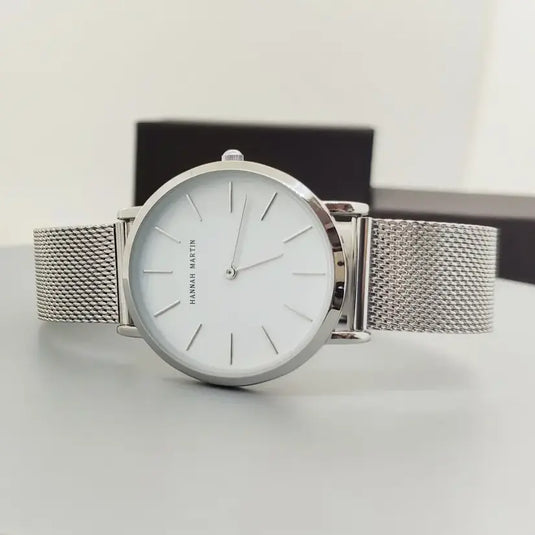 montre femme maille milanaise argent 2