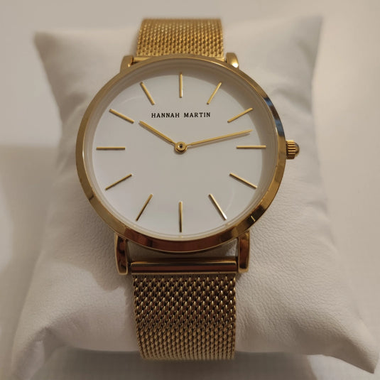 montre femme maille milanaise or