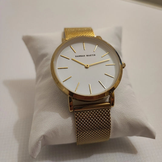 montre femme maille milanaise or 2