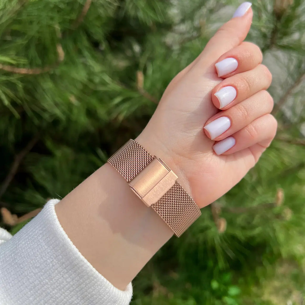 montre femme maille milanaise Or-Rose 4