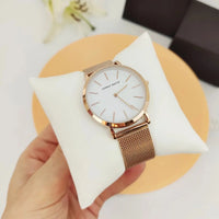 montre femme maille milanaise Or-Rose 2