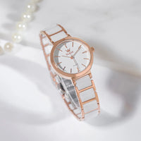 montre femme céramique blanche