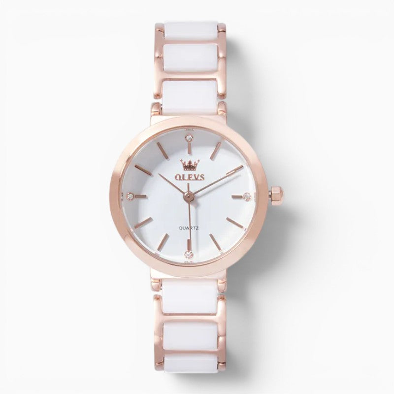 montre femme céramique blanche