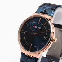 montre homme bracelet acier bleu marine 3