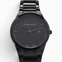 Montre homme bracelet acier noir cadran noir 2